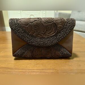 Walborg Elegant Brown Vintage Clutch Bag
